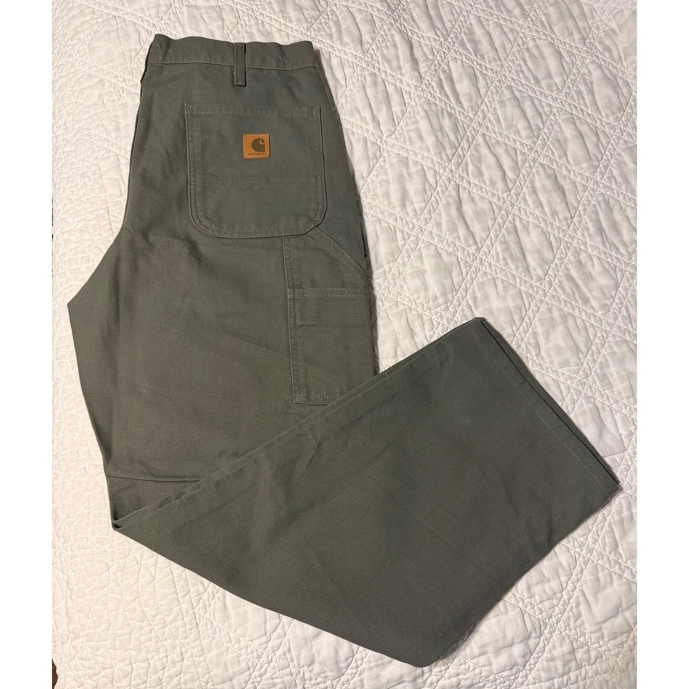 Carhartt B11 MOS Washed Duck Work Dungaree Moss Green 36x32 Original Fit NWT Men